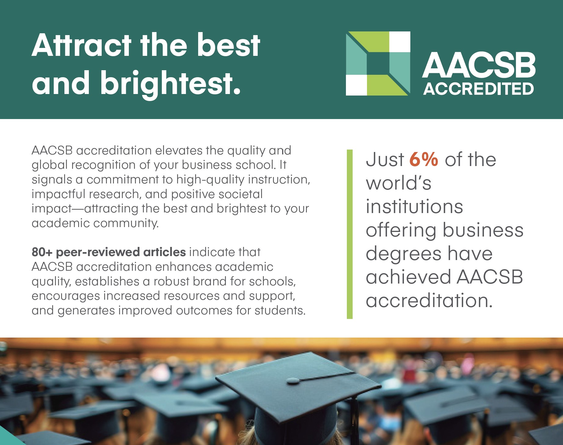 Attract the best and brightest with accreditation Attract the best and brightest with accreditation