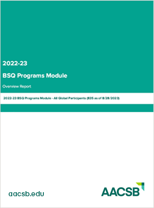 AACSB BSQ Programs Trends 2022-23 report cover